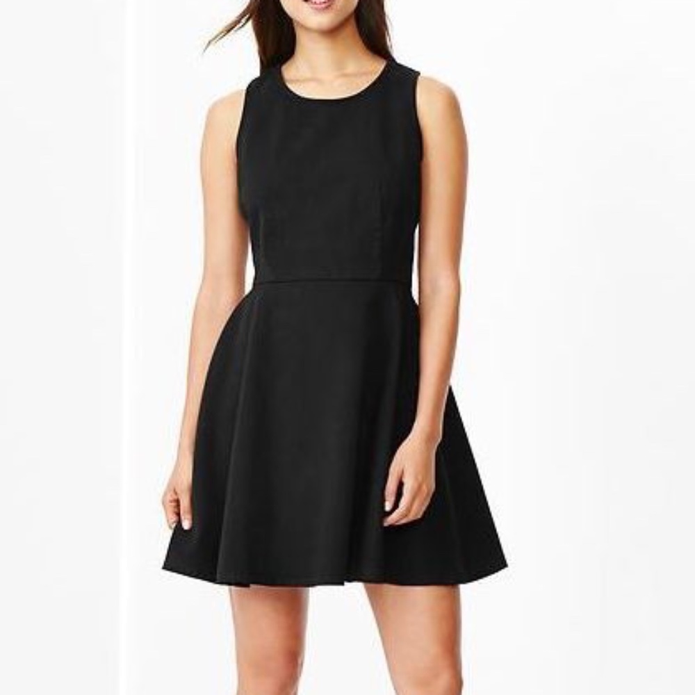 GAP black  Fit and Flare denim Dress 4 Tall